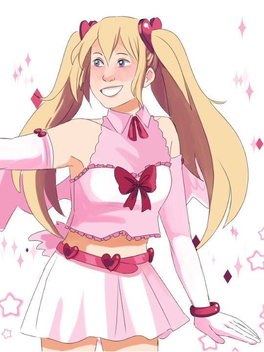 Mid-shot art of Pure Flonne from Disgaea D2. She's smiling and looking to the left.