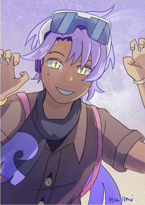 Mid-shot art of my Unite trainer. They are doing a 'boo' pose.